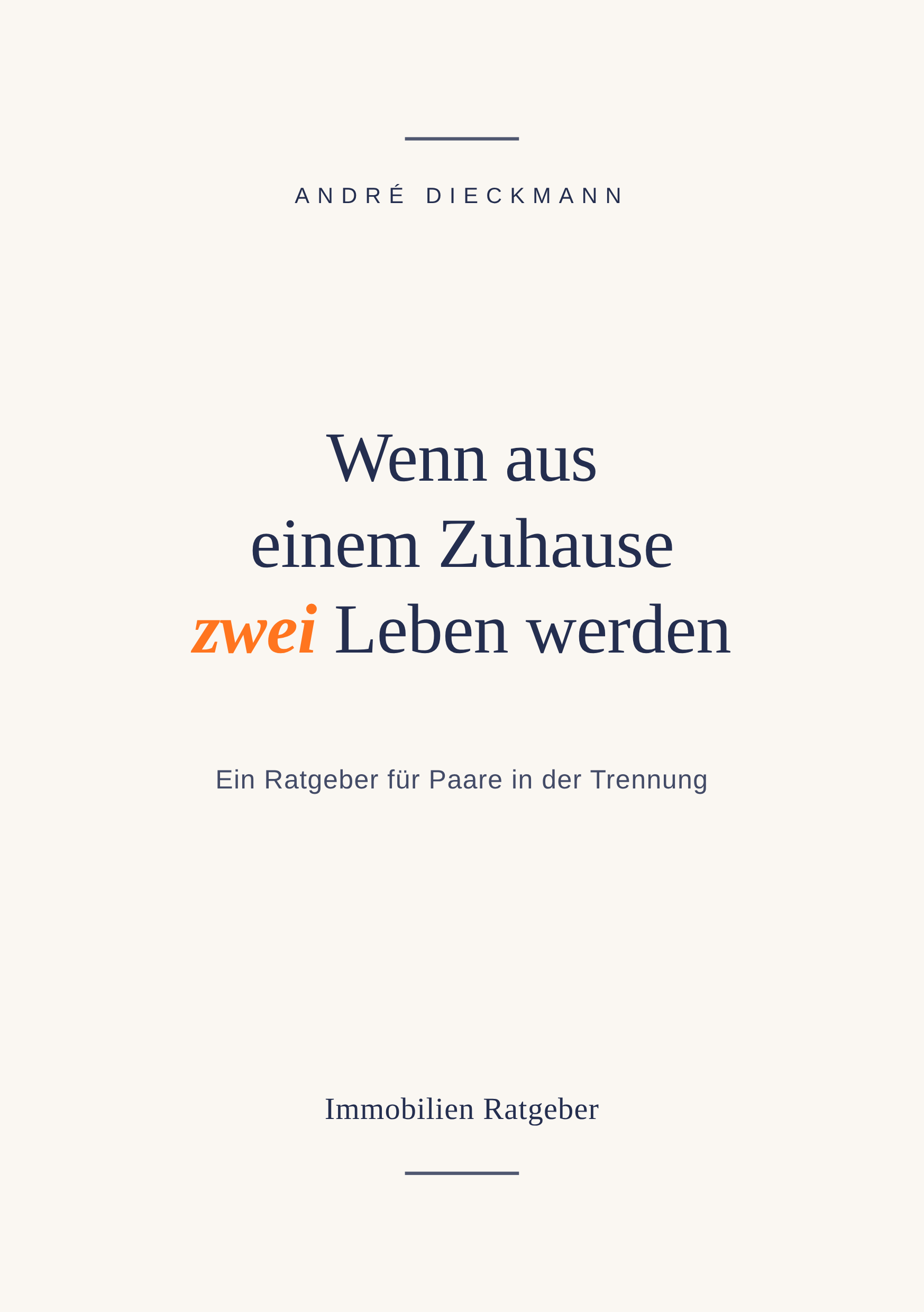 Cover des Ratgebers Wenn aus einem Zuhause zwei Leben werden zur Lebenslage Scheidung / Trennung.